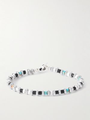 Sterling Silver Multi-Stone Beaded Bracelet