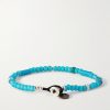 Sterling Silver, Glass and Shell Beaded Bracelet - BK Sterling Silver, Glass and Shell Beaded Bracelet - BK