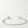 Sterling Silver Obsidian Cuff - BK Sterling Silver Obsidian Cuff - BK