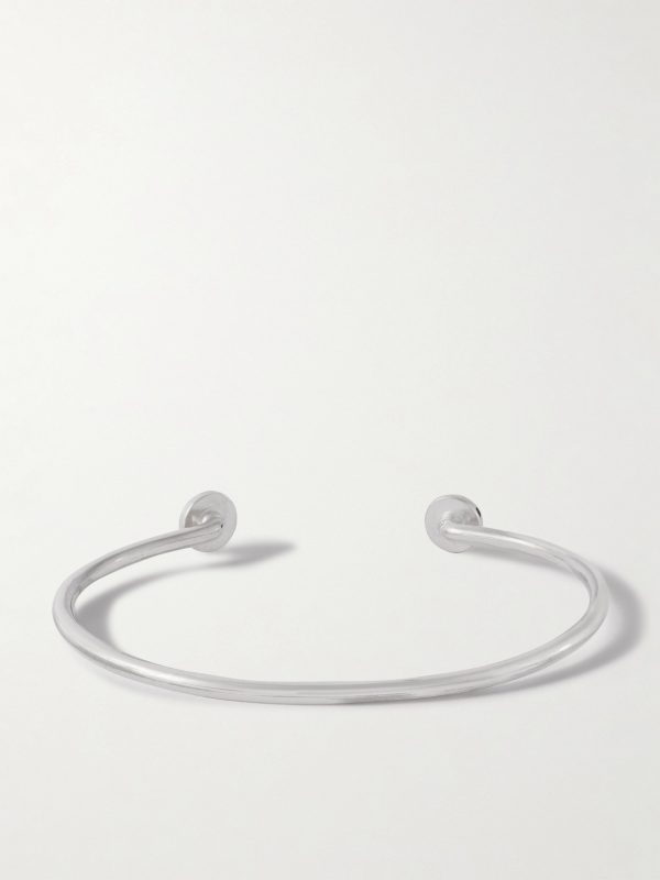 Sterling Silver Obsidian Cuff - BK Sterling Silver Obsidian Cuff - BK