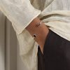 Sterling Silver Obsidian Cuff - FR Sterling Silver Obsidian Cuff - FR