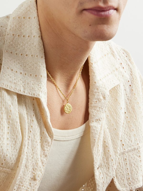 Polaris Gold-Plated Diamond Pendant Necklace - FR