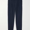 Daniel Tapered Pleated Stretch Organic Cotton-Twill Trousers