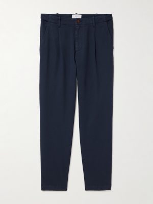 Daniel Tapered Pleated Stretch Organic Cotton-Twill Trousers Daniel Tapered Pleated Stretch Organic Cotton-Twill Trousers