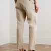 Daniel Tapered Pleated Stretch Organic Cotton-Twill Trousers - BK Daniel Tapered Pleated Stretch Organic Cotton-Twill Trousers - BK