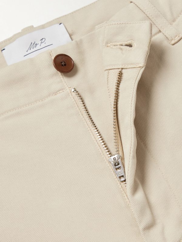 Daniel Tapered Pleated Stretch Organic Cotton-Twill Trousers - CU Daniel Tapered Pleated Stretch Organic Cotton-Twill Trousers - CU