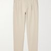 Daniel Tapered Pleated Stretch Organic Cotton-Twill Trousers Daniel Tapered Pleated Stretch Organic Cotton-Twill Trousers