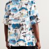 Te Ika A Maui Camp Collar Printed Lyocell-Twill Shirt - BK