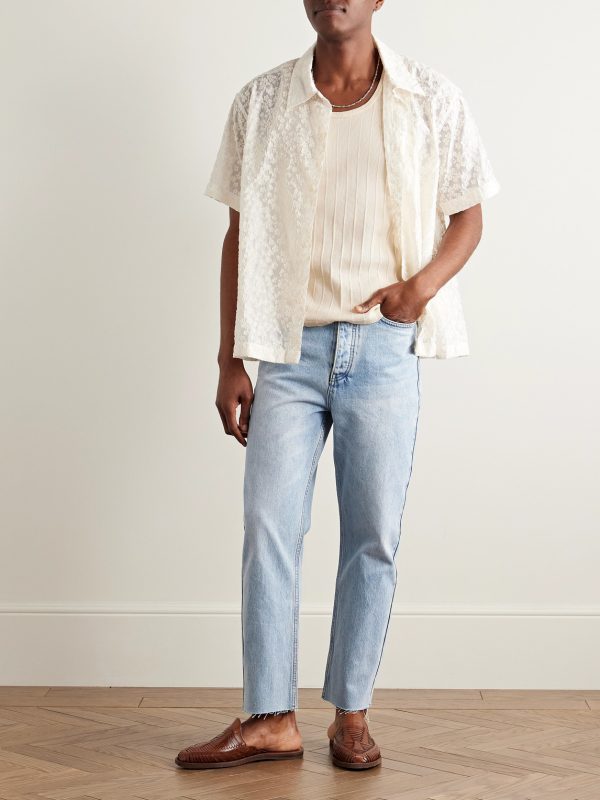 Tapahi Cropped Slim-Fit Straight-Leg Jeans - OU Tapahi Cropped Slim-Fit Straight-Leg Jeans - OU