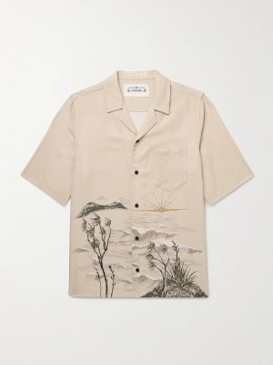 Stormy Waters Camp-Collar Printed Lyocell-Twill Shirt