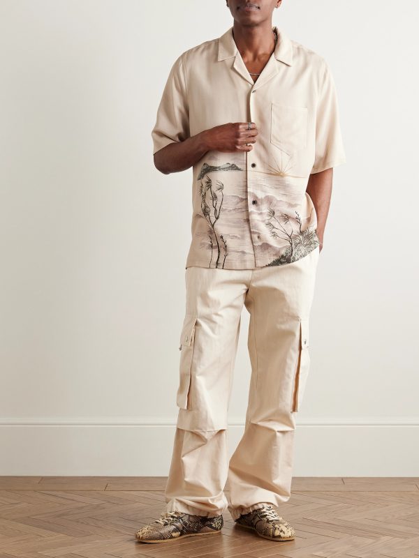 Stormy Waters Camp-Collar Printed Lyocell-Twill Shirt - OU Stormy Waters Camp-Collar Printed Lyocell-Twill Shirt - OU