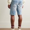 Tama Slim-Fit Straight-Leg Distressed Denim Shorts - BK Tama Slim-Fit Straight-Leg Distressed Denim Shorts - BK