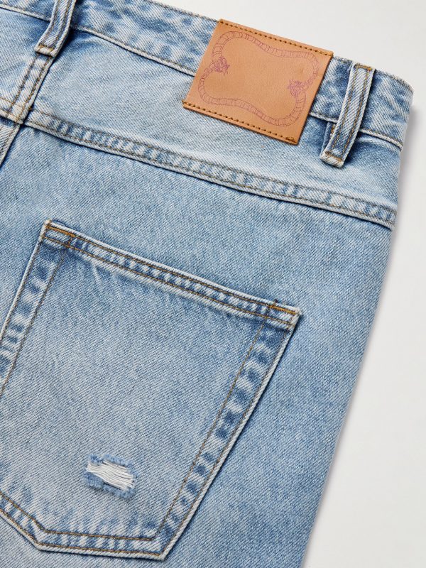 Tama Slim-Fit Straight-Leg Distressed Denim Shorts - CU Tama Slim-Fit Straight-Leg Distressed Denim Shorts - CU