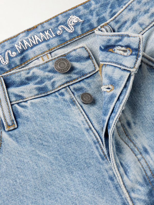 Tama Slim-Fit Straight-Leg Distressed Denim Shorts - E1 Tama Slim-Fit Straight-Leg Distressed Denim Shorts - E1