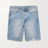 Tama Slim-Fit Straight-Leg Distressed Denim Shorts Tama Slim-Fit Straight-Leg Distressed Denim Shorts