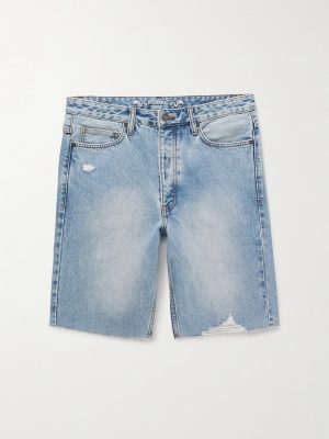 Tama Slim-Fit Straight-Leg Distressed Denim Shorts