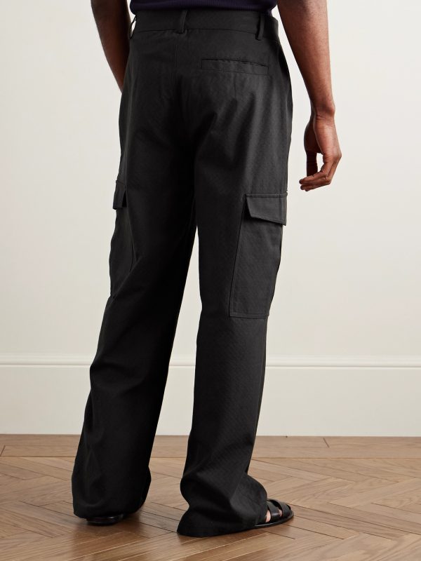 Raranga Straight-Leg Cotton-Twill Cargo Trousers - BK Raranga Straight-Leg Cotton-Twill Cargo Trousers - BK