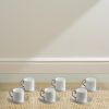 Corde Set of Six Platinum-Plated Porcelain Espresso Cups and Saucers Corde Set of Six Platinum-Plated Porcelain Espresso Cups and Saucers