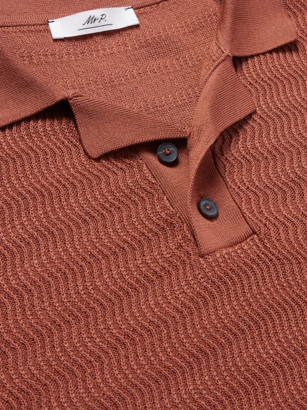 Textured-Cotton Polo Shirt - CU Textured-Cotton Polo Shirt - CU