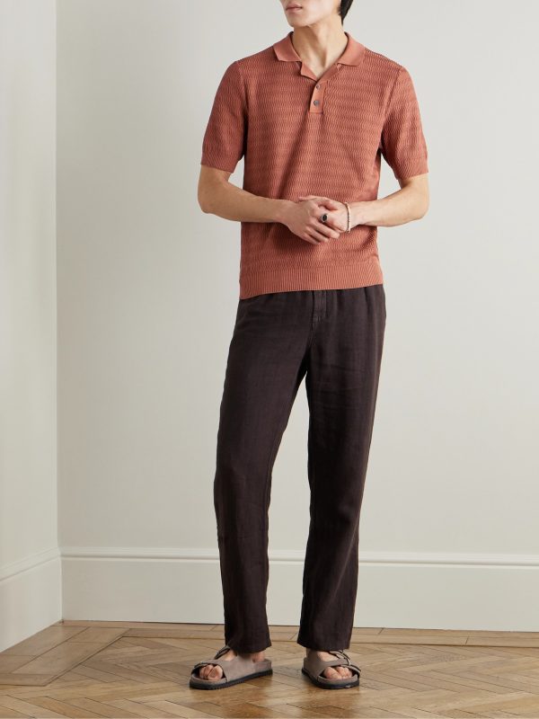 Textured-Cotton Polo Shirt - OU Textured-Cotton Polo Shirt - OU