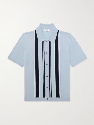Golf Striped Merino Wool Polo Shirt Golf Striped Merino Wool Polo Shirt