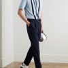 Golf Striped Merino Wool Polo Shirt - OU