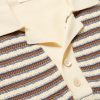 Striped Textured-Knit Organic Cotton Polo Shirt - CU