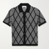 Jacquard-Knit Organic Cotton-Blend Terry Shirt Jacquard-Knit Organic Cotton-Blend Terry Shirt