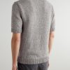 Organic Cotton-Bouclé Polo Shirt - BK