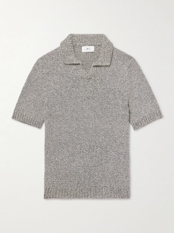 Organic Cotton-Bouclé Polo Shirt