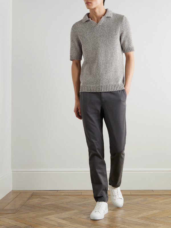 Organic Cotton-Bouclé Polo Shirt - OU