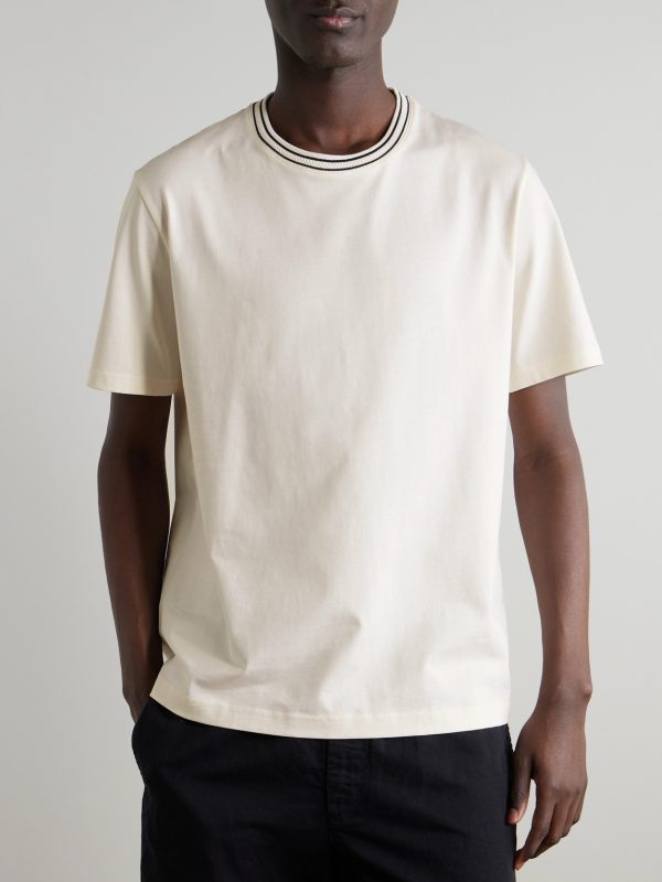 Striped Organic and Recycled Cotton-Jersey T-Shirt - FR Striped Organic and Recycled Cotton-Jersey T-Shirt - FR