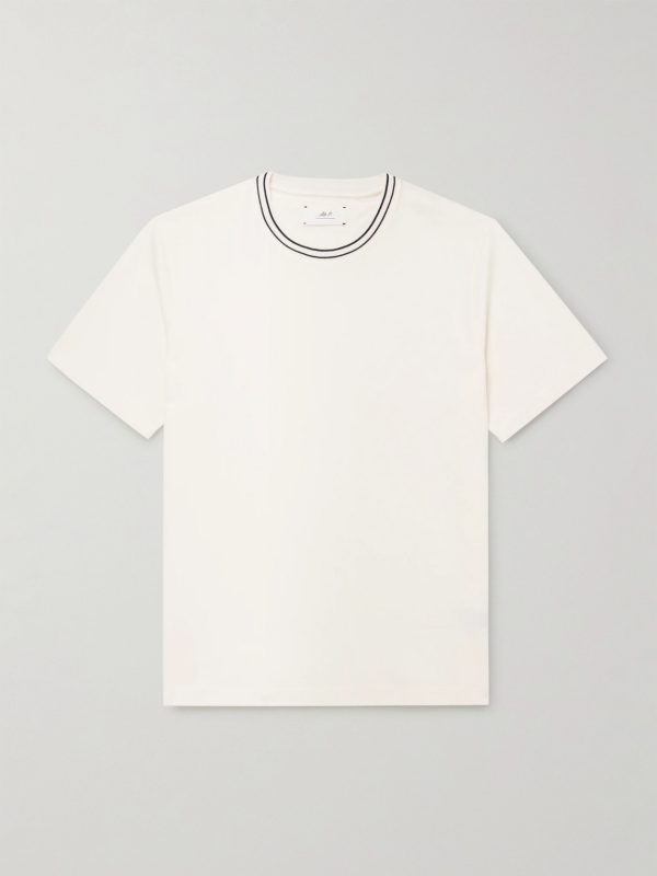 Striped Organic and Recycled Cotton-Jersey T-Shirt Striped Organic and Recycled Cotton-Jersey T-Shirt