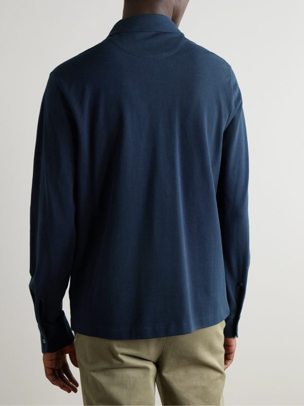 Cotton-Piqué Polo Shirt - BK