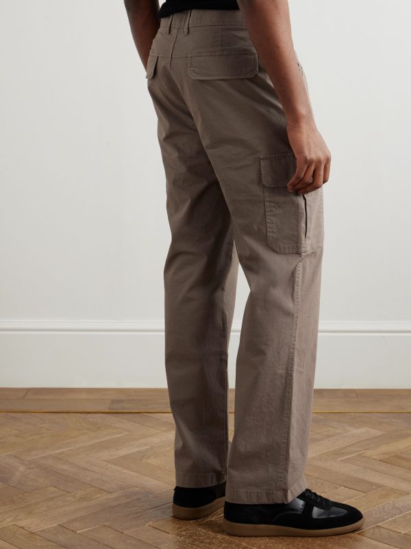 Edward Straight-Leg Organic Cotton-Blend Ripstop Cargo Trousers - BK Edward Straight-Leg Organic Cotton-Blend Ripstop Cargo Trousers - BK