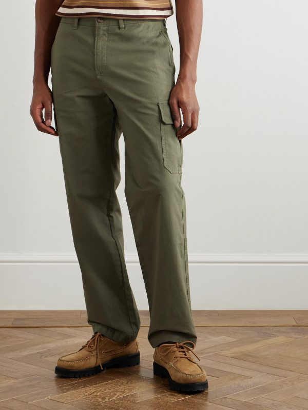 Edward Straight-Leg Organic Cotton-Blend Ripstop Cargo Trousers - FR Edward Straight-Leg Organic Cotton-Blend Ripstop Cargo Trousers - FR