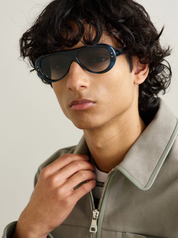 + Cubitts Ischia Aviator-Style Acetate Sunglasses - OU + Cubitts Ischia Aviator-Style Acetate Sunglasses - OU