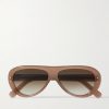 + Cubitts Ischia Aviator-Style Acetate Sunglasses