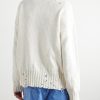 Confetti Distressed Jacquard-Knit Cotton Sweater - BK Confetti Distressed Jacquard-Knit Cotton Sweater - BK