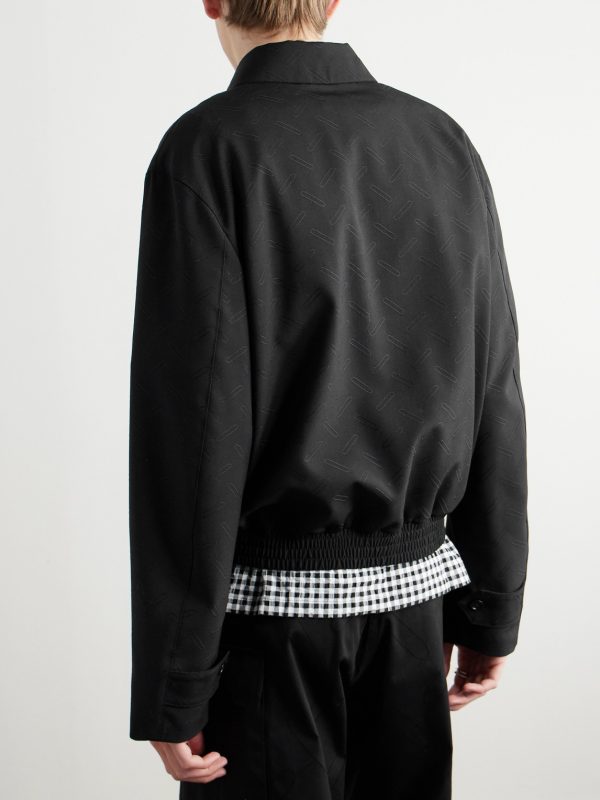 Confetti Embroidered Wool Blouson Jacket - BK Confetti Embroidered Wool Blouson Jacket - BK
