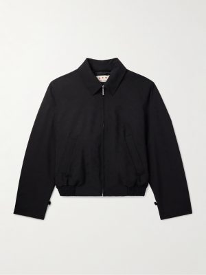 Confetti Embroidered Wool Blouson Jacket Confetti Embroidered Wool Blouson Jacket