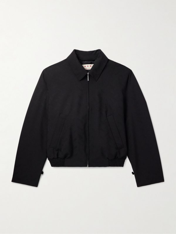 Confetti Embroidered Wool Blouson Jacket Confetti Embroidered Wool Blouson Jacket