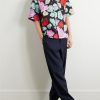 Convertible-Collar Floral-Print Cotton-Poplin Shirt - OU