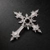 Heir Cross 14-Karat White Gold, Diamond and Onyx Pendant
