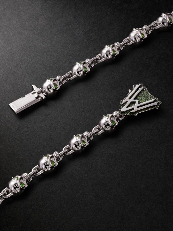 Dead Head 14-Karat White Gold Diamond Chain Necklace - BK Dead Head 14-Karat White Gold Diamond Chain Necklace - BK