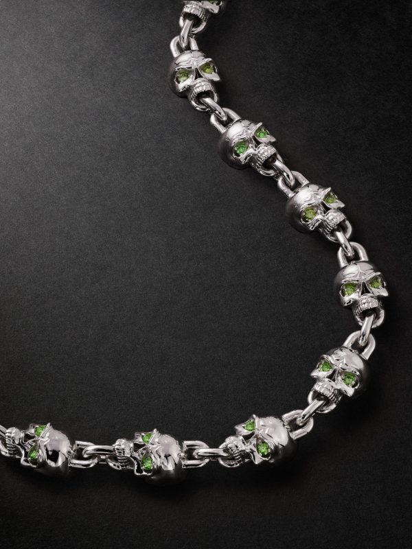 Dead Head 14-Karat White Gold Diamond Chain Necklace - CU Dead Head 14-Karat White Gold Diamond Chain Necklace - CU