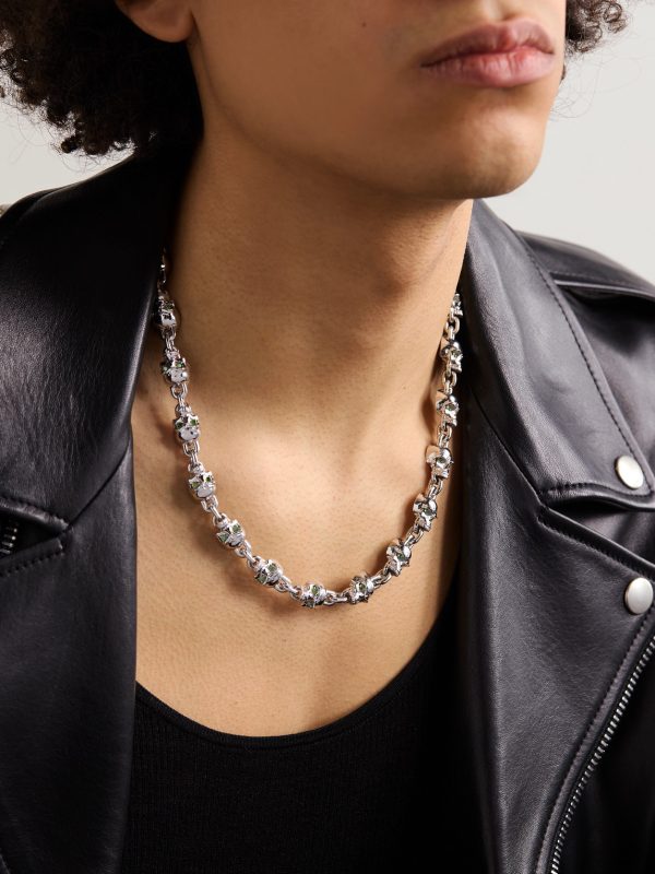 Dead Head 14-Karat White Gold Diamond Chain Necklace - OU Dead Head 14-Karat White Gold Diamond Chain Necklace - OU