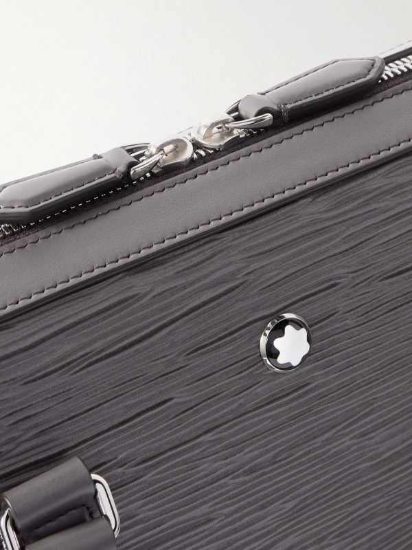 Textured-Leather Briefcase - CU