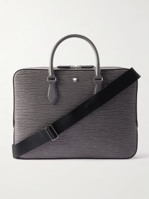 Textured-Leather Briefcase