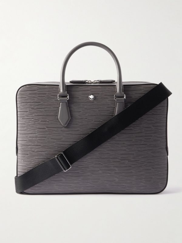 Textured-Leather Briefcase